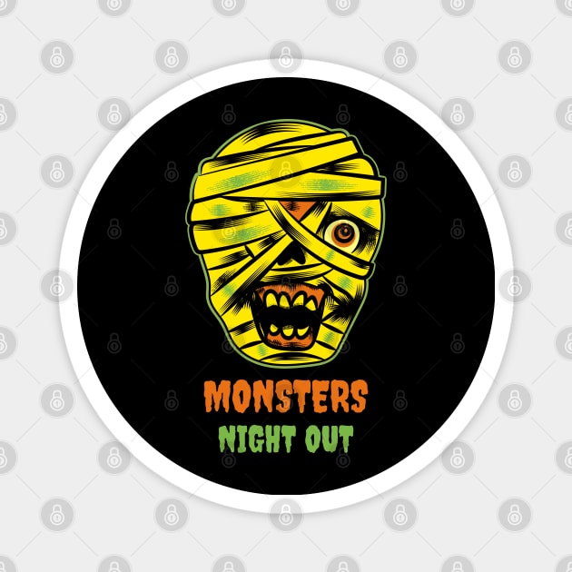 MONSTERS NIGHT OUT Magnet by TheAwesomeShop